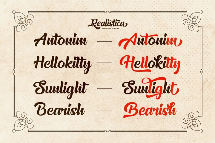 Example font Realistica #8